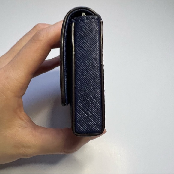 Kate Spade Newbury Lane Large Holly Card Case in Navy Saffiano Leather BNWT - Picture 8 of 8